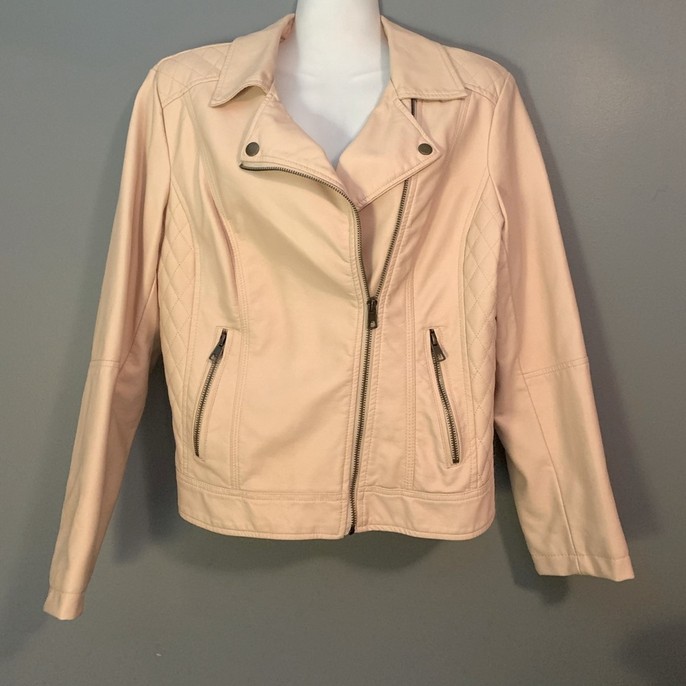 American Rag CIE Faux Leather Moto Jacket Large